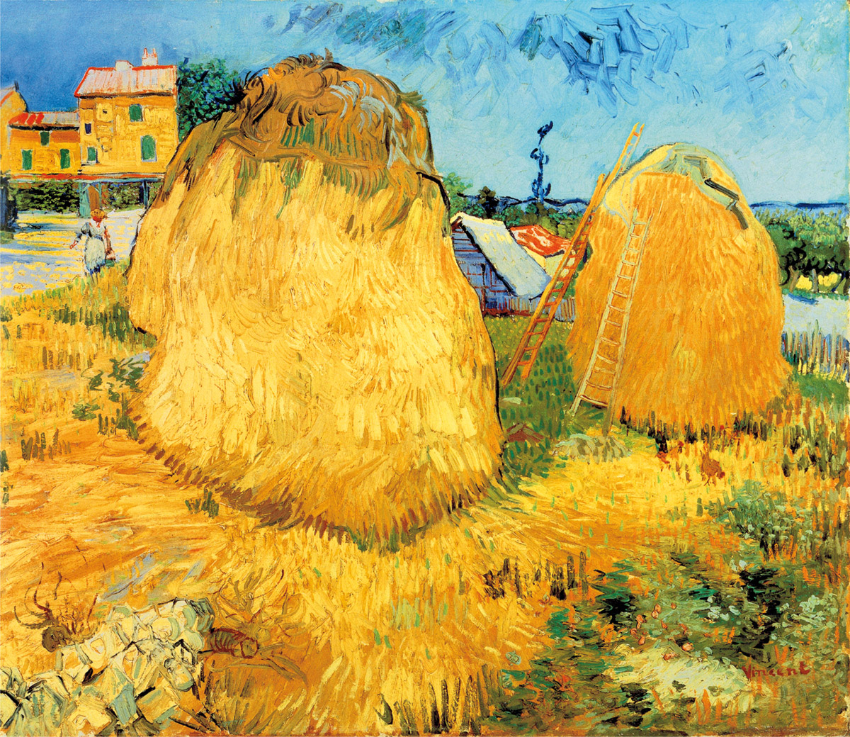 Covoni presso una fattoria - Van Gogh, Vincent