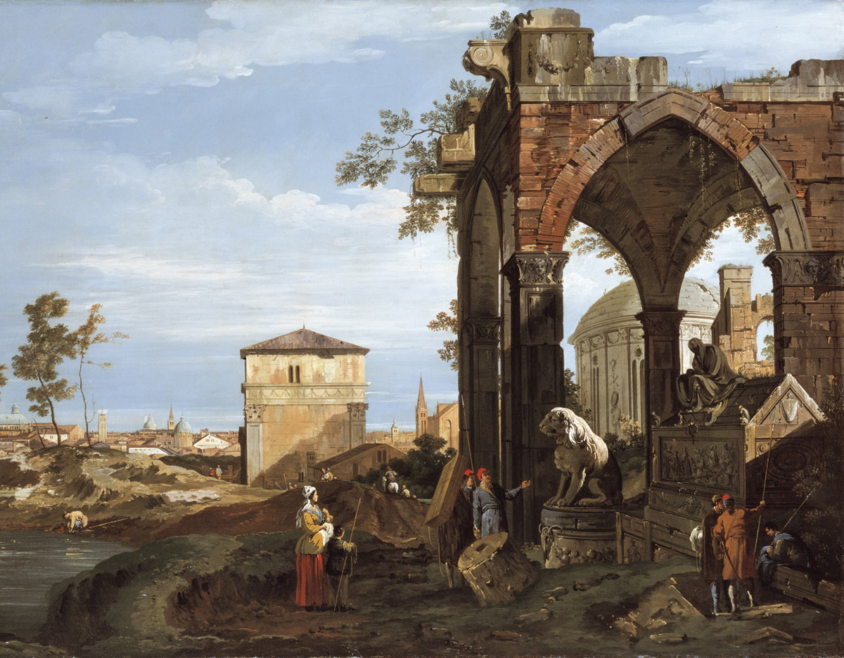 Capriccio con reminescenze Padovane - Canaletto (Antonio Canal)