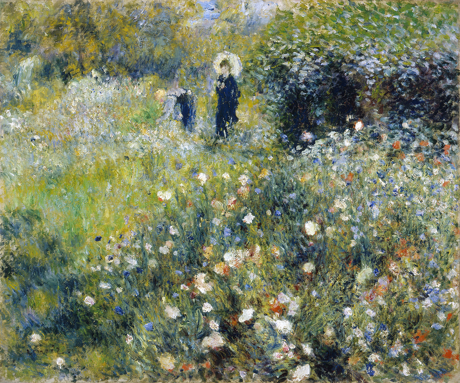Donna col parasole in giardino - Renoir, Pierre-Auguste