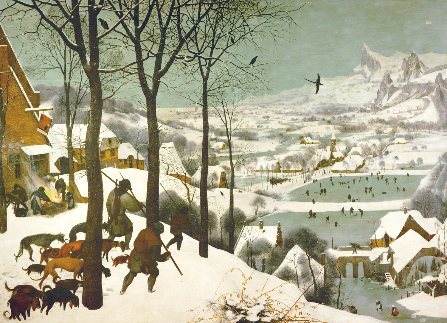Il ritorno dei cacciatori - Bruegel, Pieter - il Vecchio