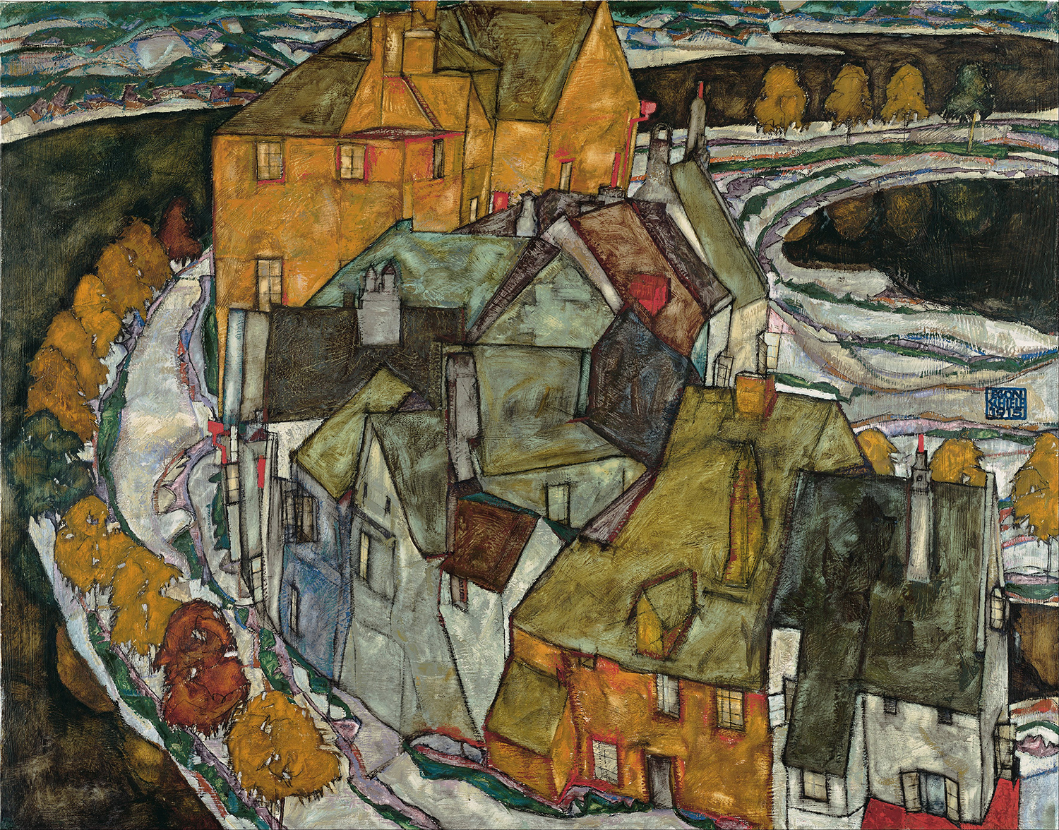 Gruppo di case I - Schiele, Egon
