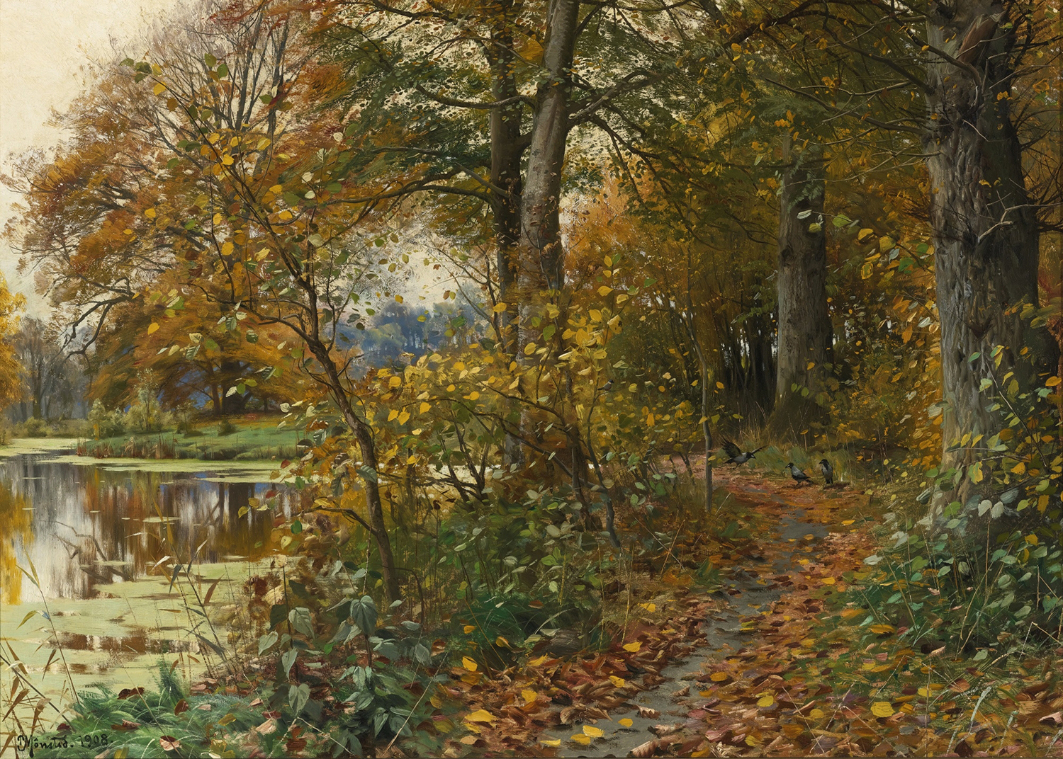Autunno in riva al lago - Mønsted, Peder Mørk