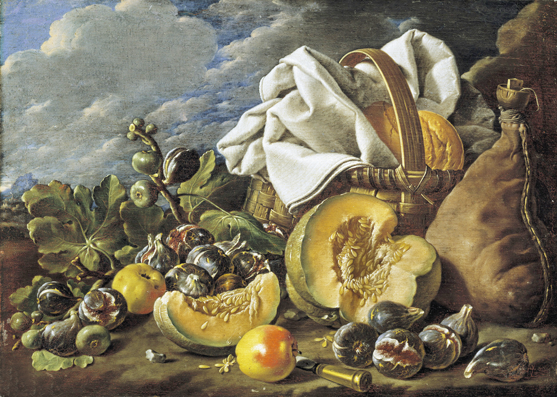 Natura morta con melone e fichi - Meléndez, Luis