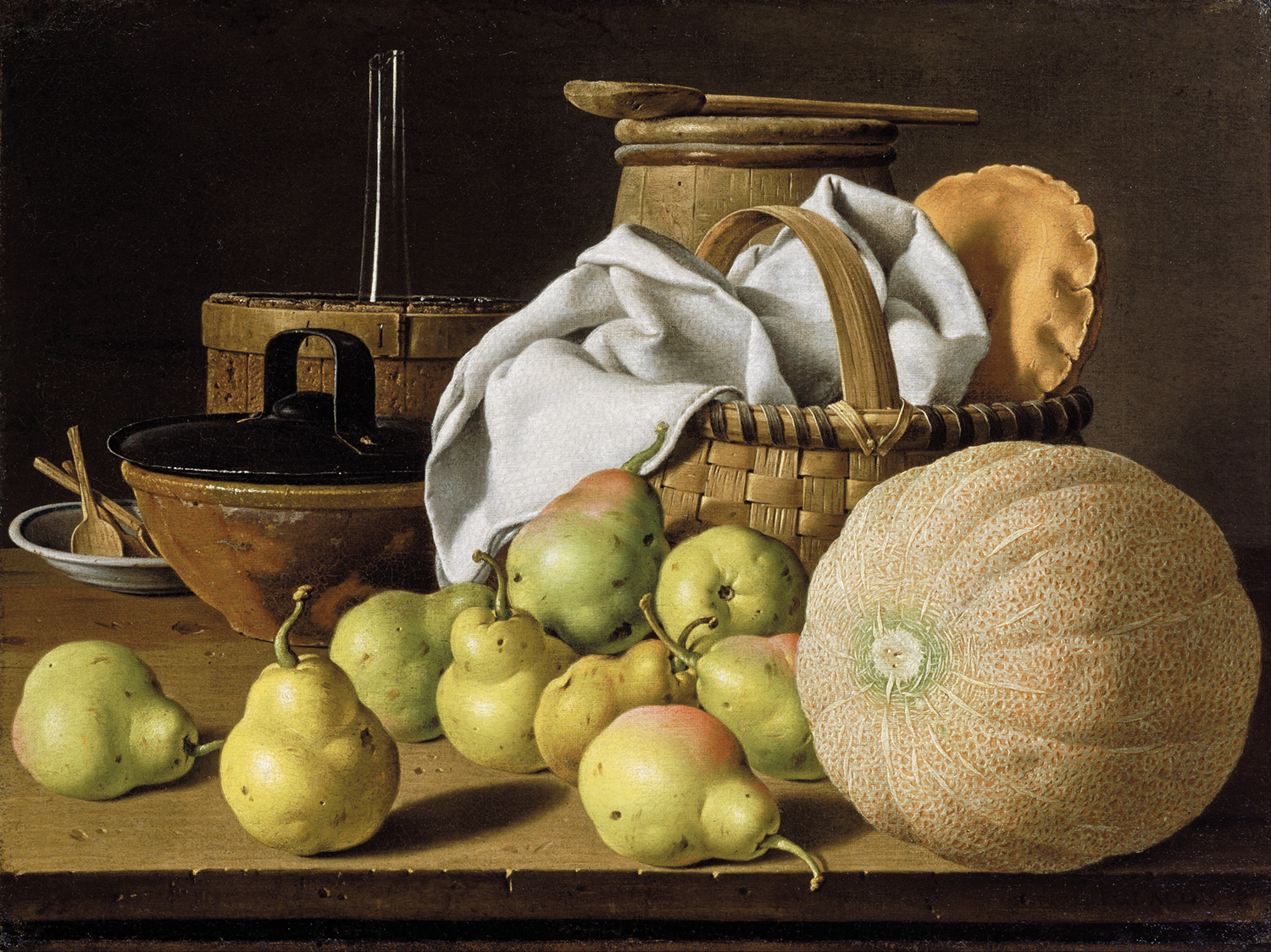 Natura morta con melone e pere - Meléndez, Luis