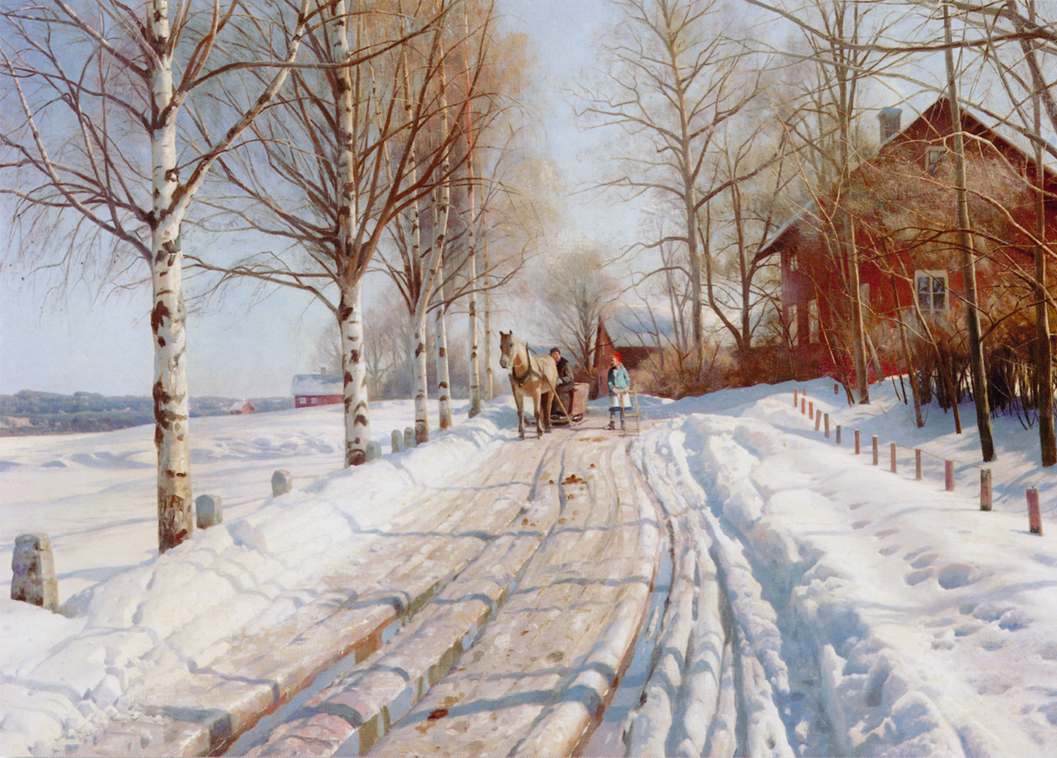 Winter scene - Mønsted, Peder Mørk