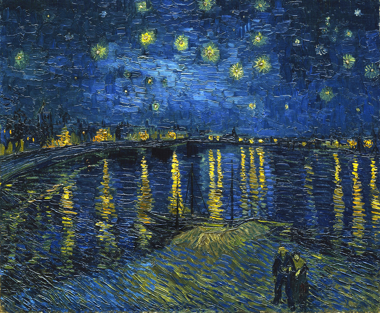 Notte stellata sul Rodano - Van Gogh, Vincent