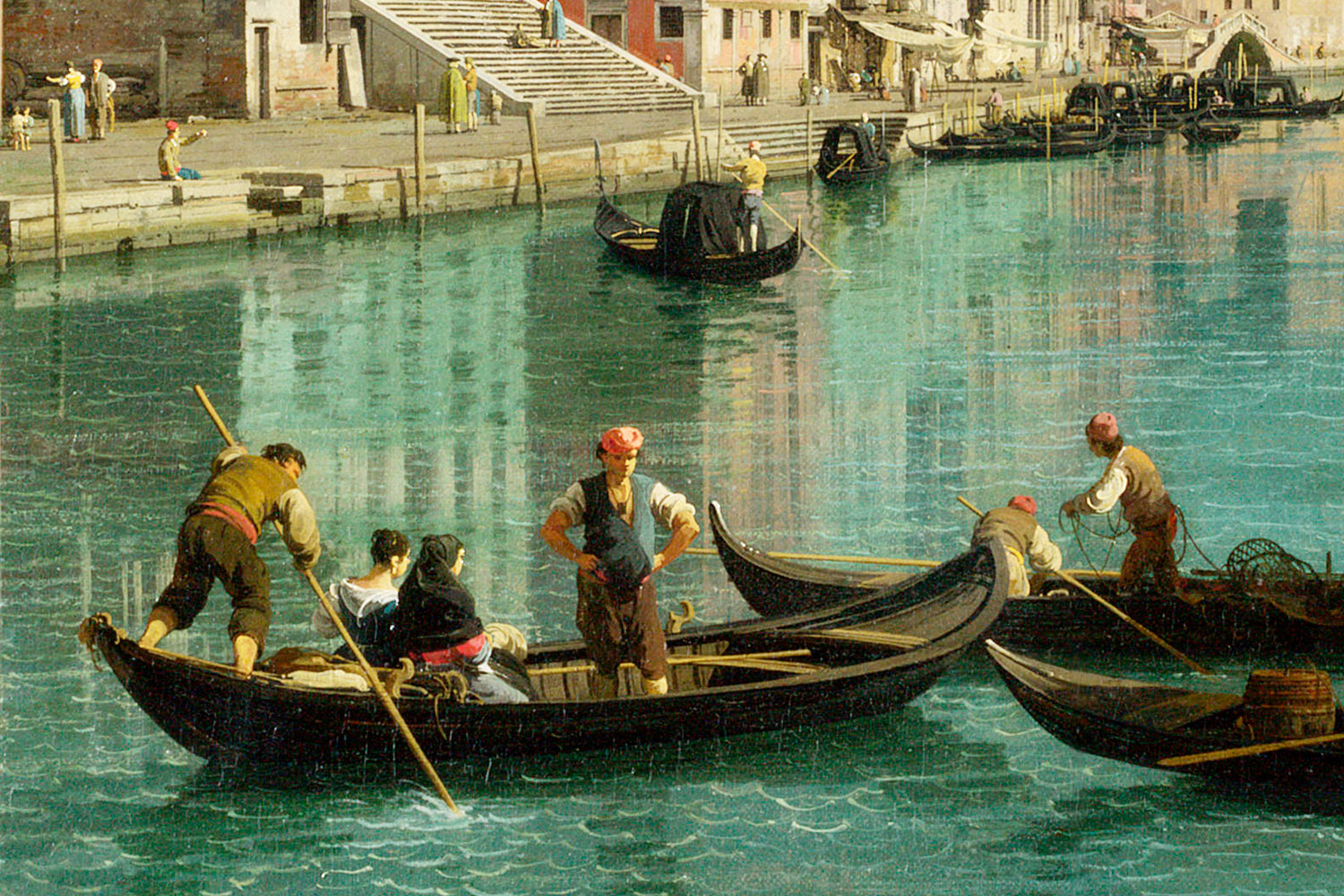 Il Canal Grande dalla Chiesa degli Scalzi (particolare) - Canaletto (Antonio Canal)