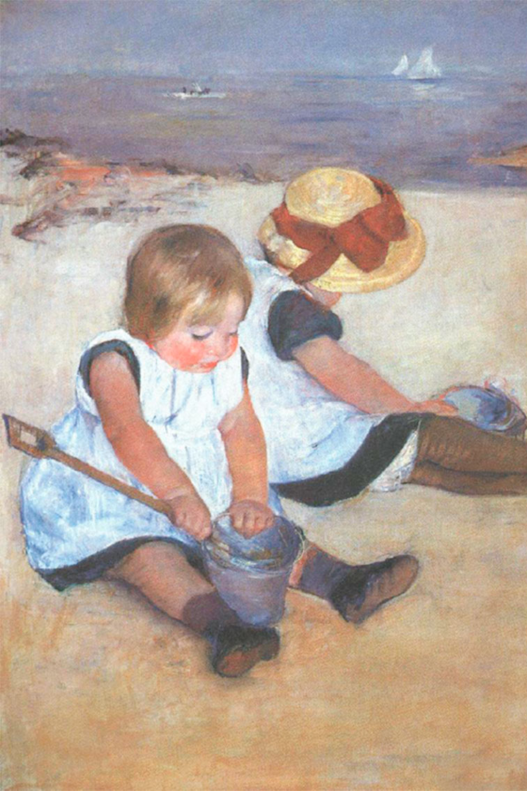 Bambini sulla spiaggia - Cassatt, Mary