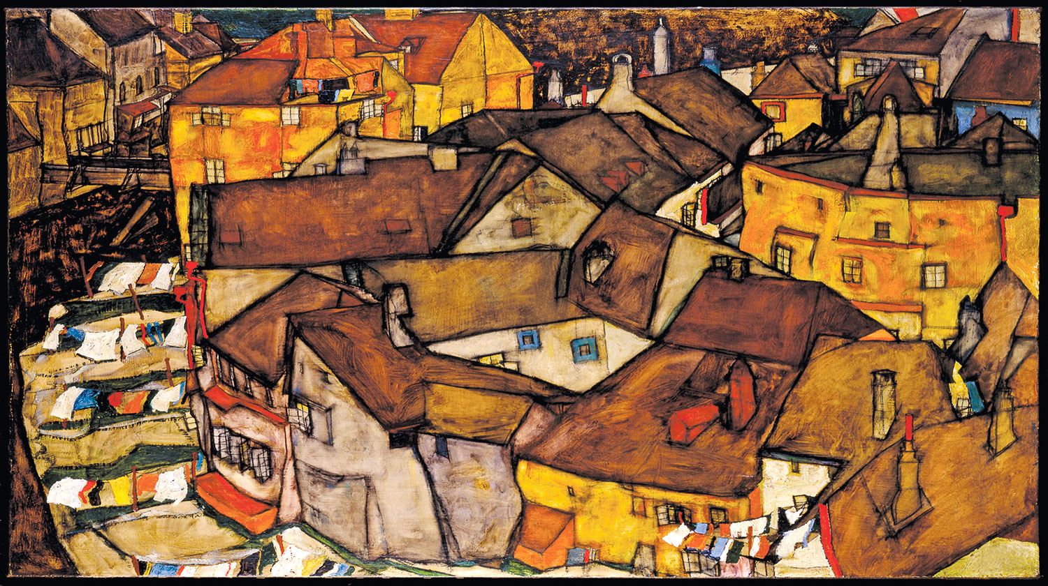 Gruppo di case, piccola citt� - Schiele, Egon