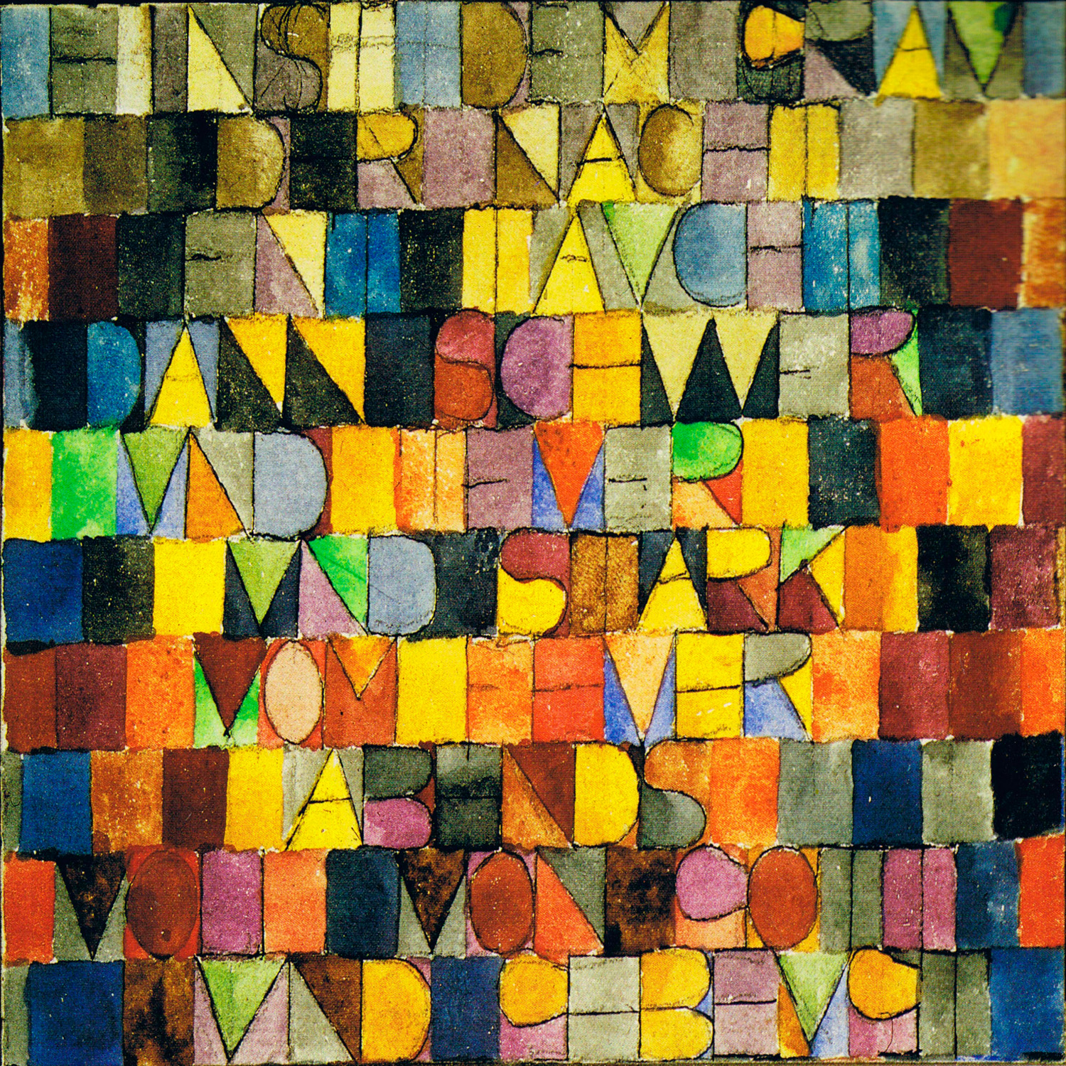 Colours and lettering - Klee, Paul