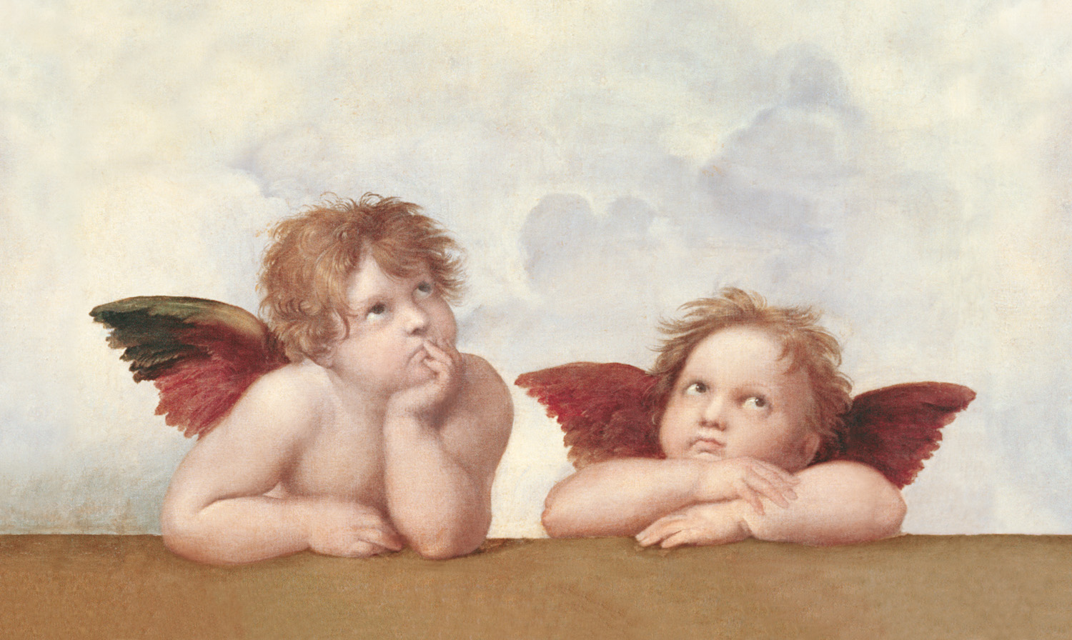 Putti (part. Madonna Sistina) - Raffaello Sanzio