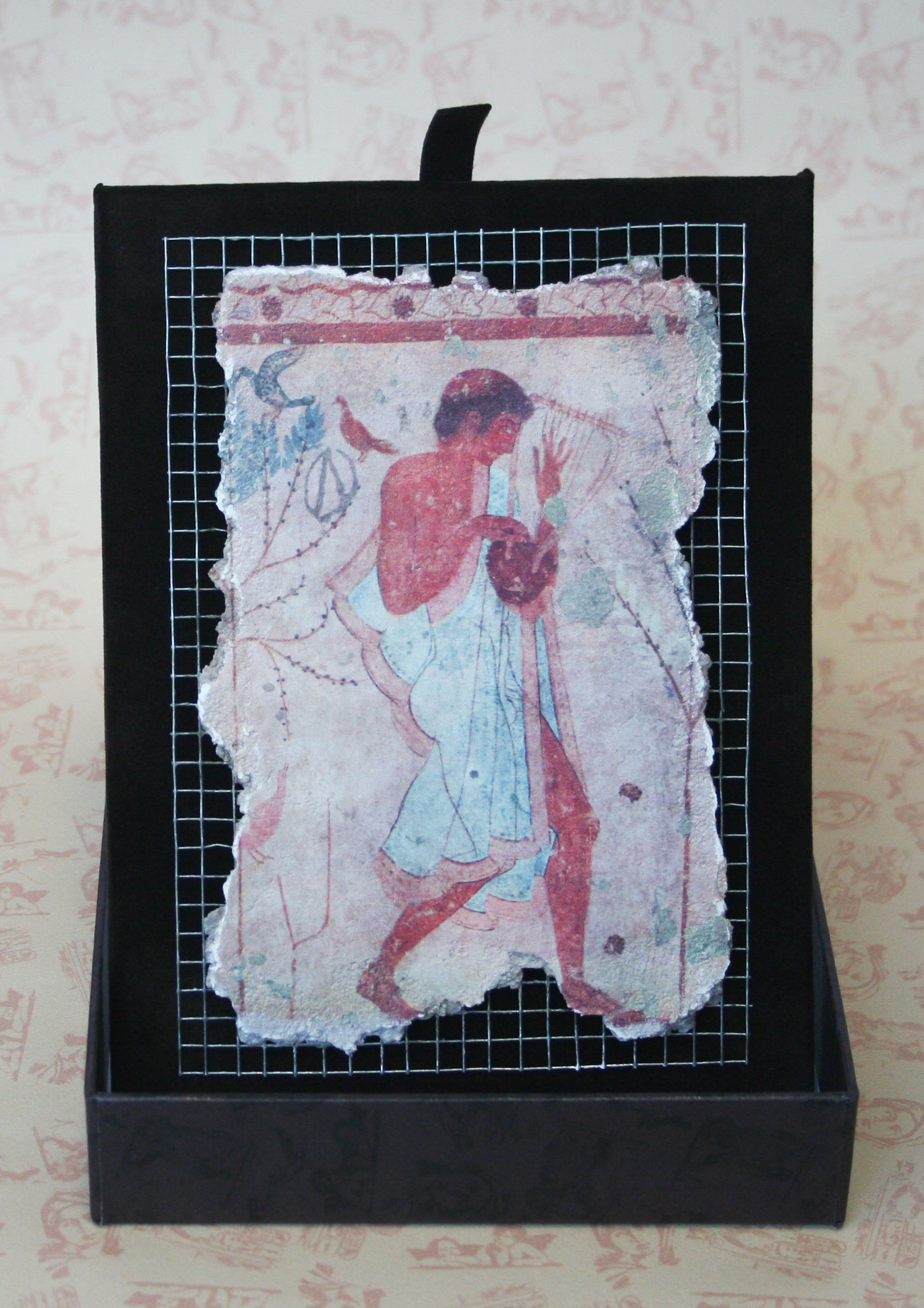 Affresco Etrusco, Tarquinia - Suonatore - FRAMMENTI AFFRESCO