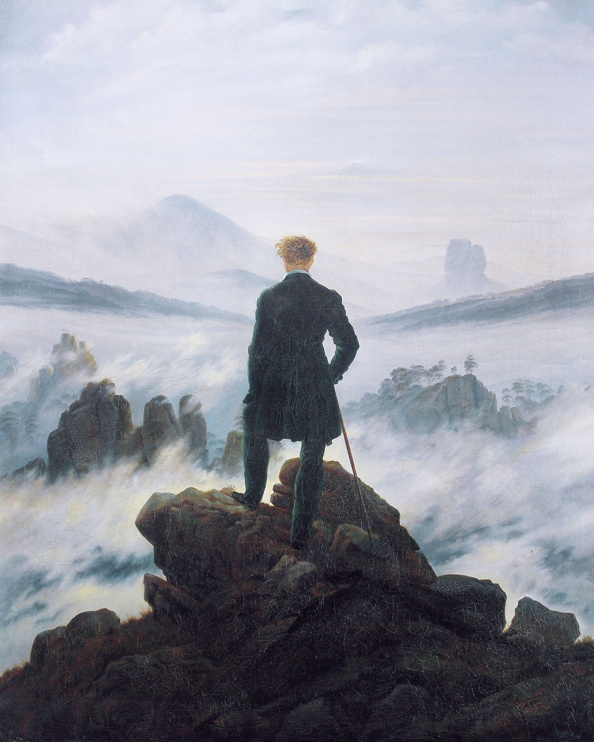 Viandante sul mare di nebbia - Friedrich, Caspar David
