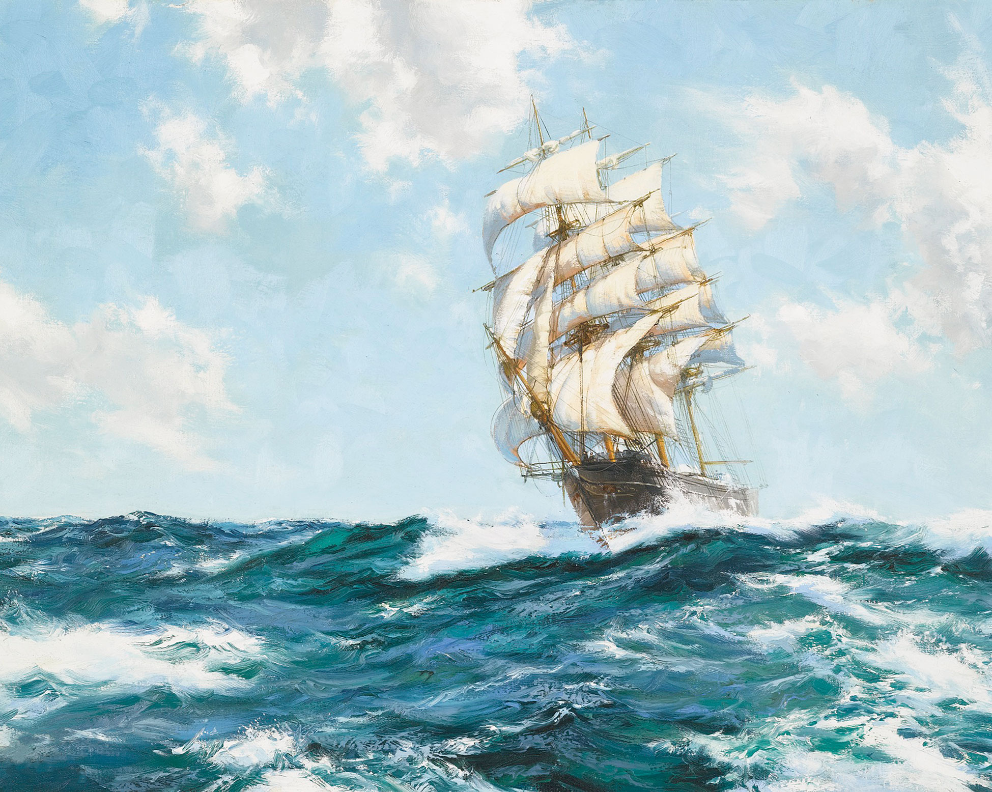 La Grace Ross taglia la schiuma del mare - Montague, Dawson