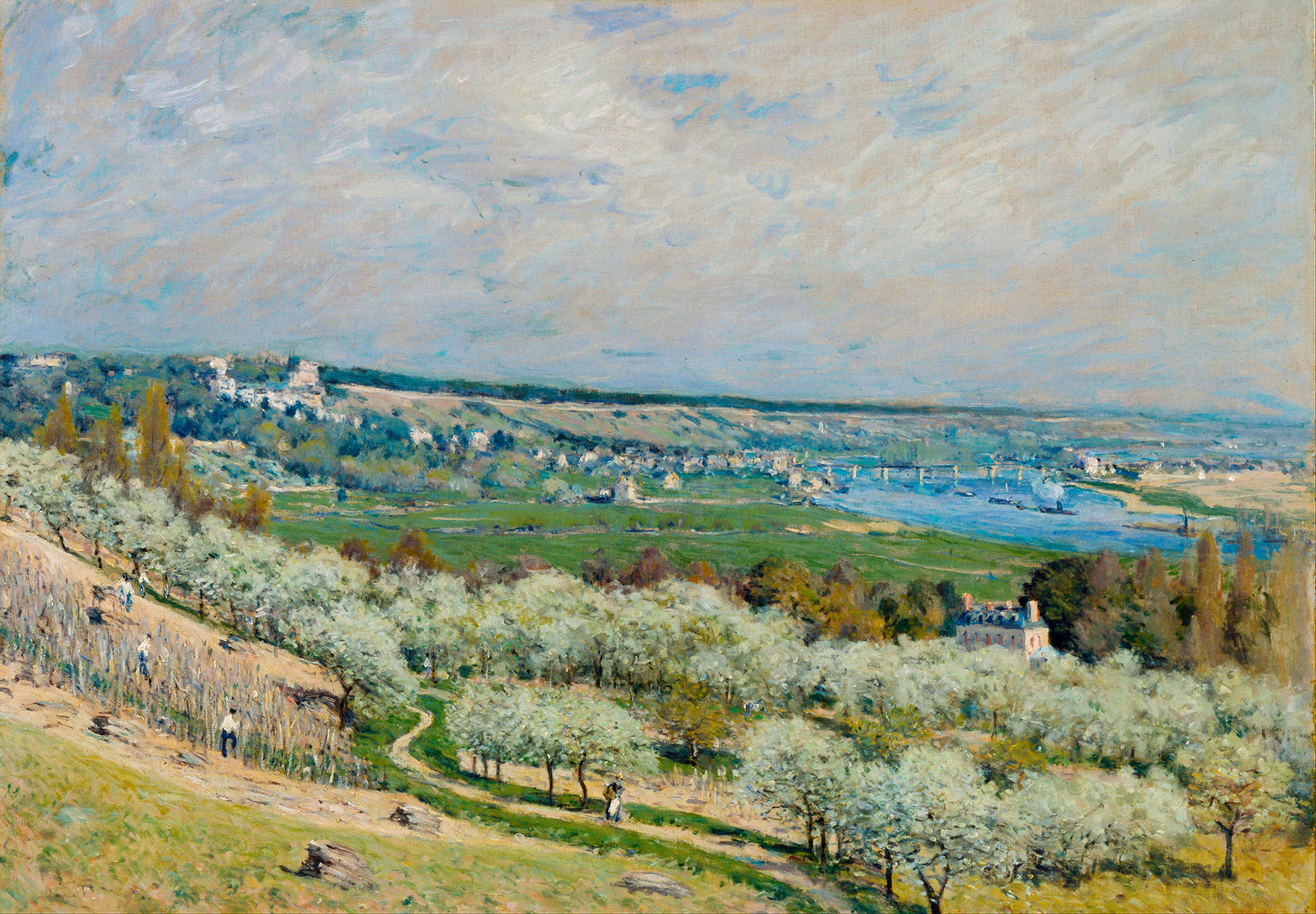 La terrazza in primavera a Saint Germaine - Sisley, Alfred