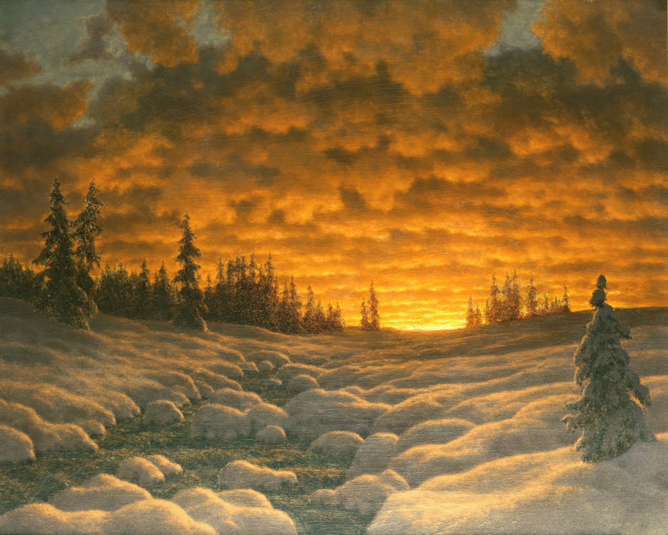 Tramonto nella neve - Choultse, Ivan Fedorovich