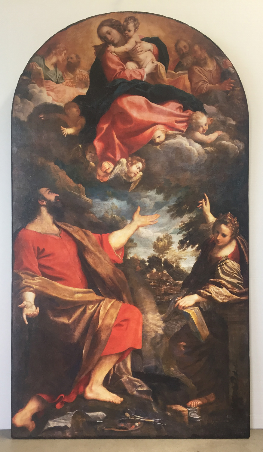 Apparizione della Vergine ai Santi Luca e Caterina - Carracci, Annibale