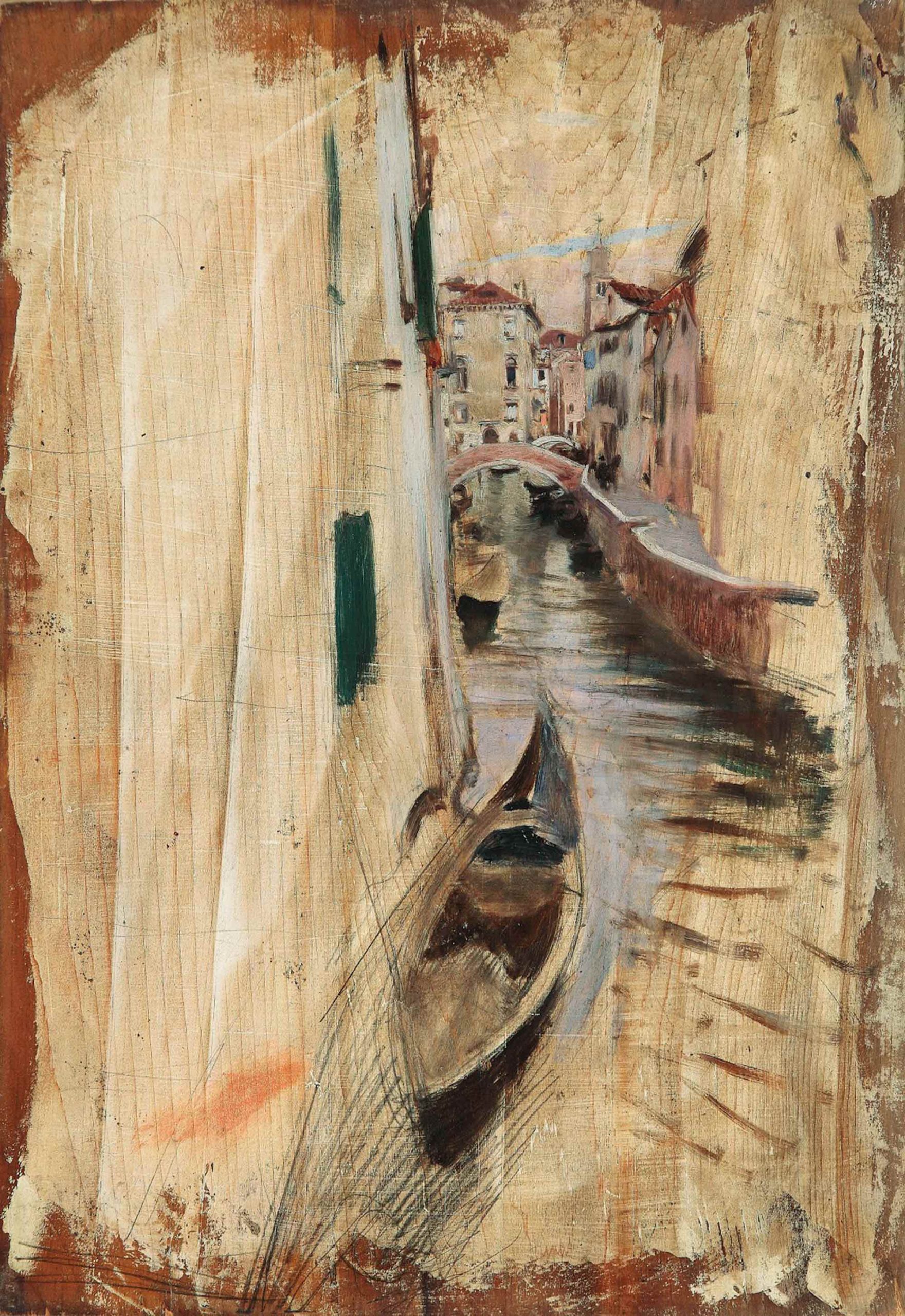 Veduta di un canale veneziano - Boldini, Giovanni