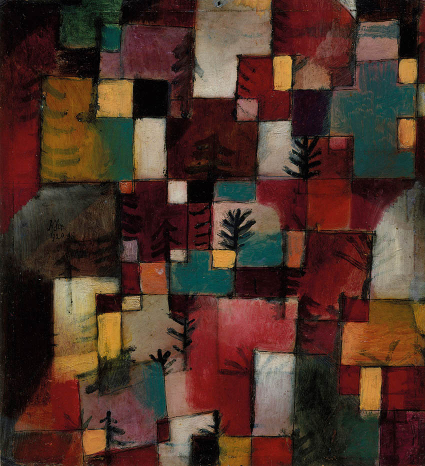 Ritmi rosso verde viola giallo - Klee, Paul