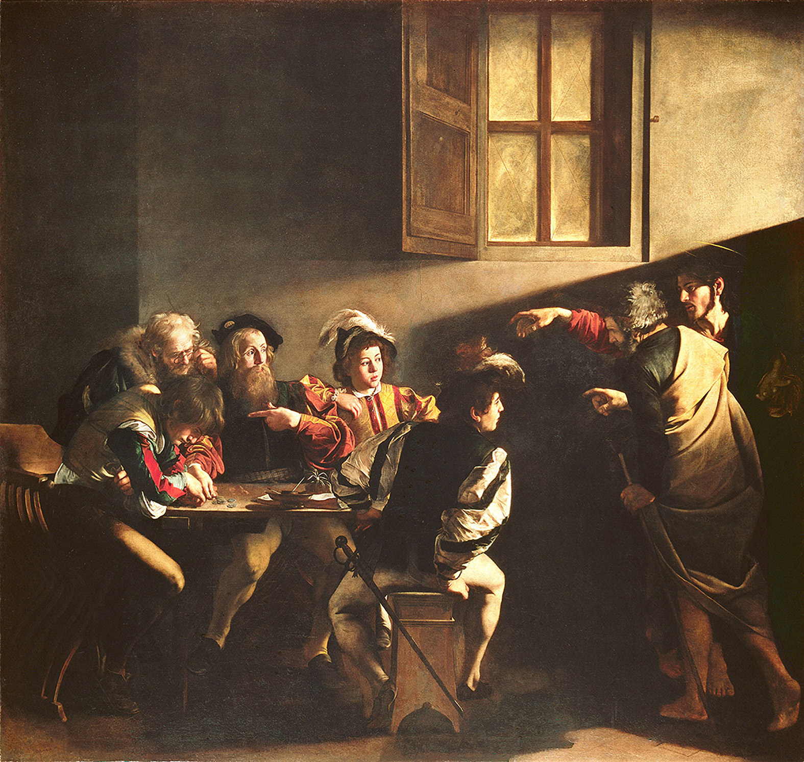 La Vocazione di San Matteo - Caravaggio (Michelangelo Merisi )
