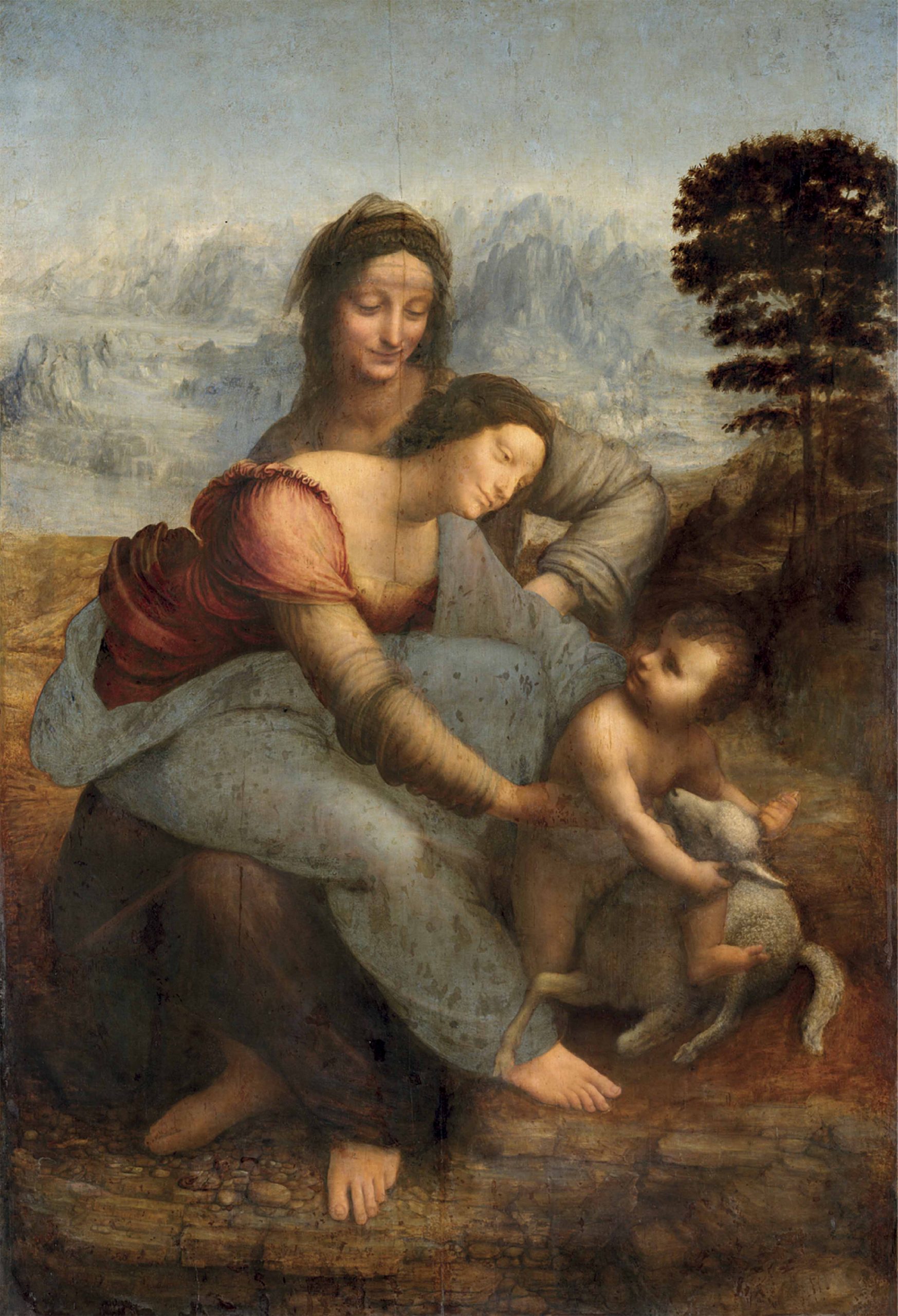 Sant'Anna, la vergine e il bambino - Leonardo da Vinci