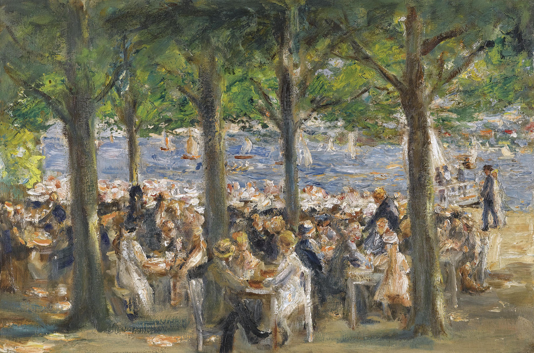 Beer garden near the Havel under trees - Liebermann, Max