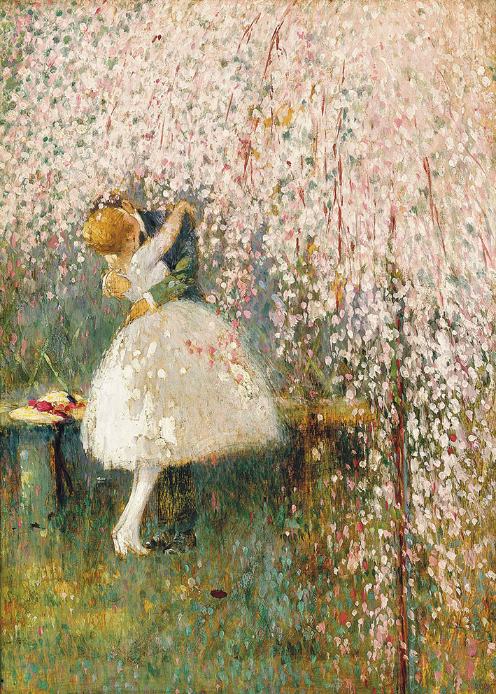 Romanticismo sotto l'albero in fiore - Picard, Georges
