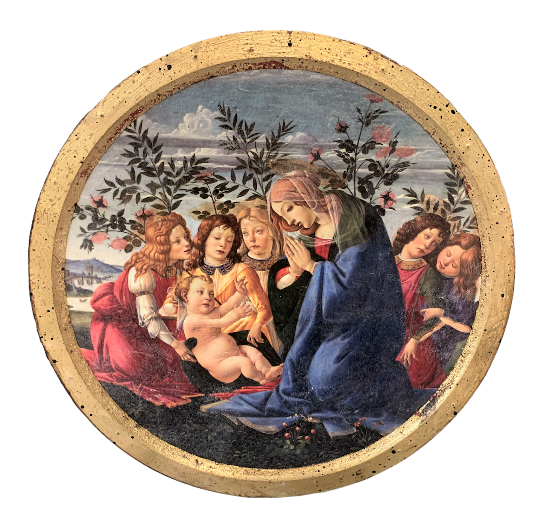 Madonna che adora il bambino con 5 angeli - Botticelli, Sandro